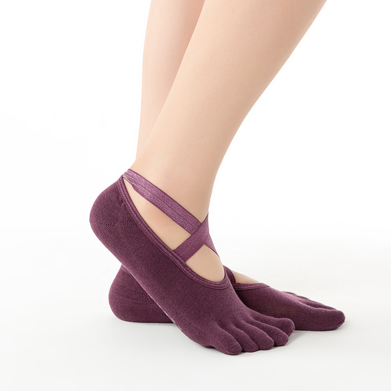 Cotton Mitt Toe Socks Female Invisible Border Crossing Permeable Silicone Slip Yoga Socks Ballet